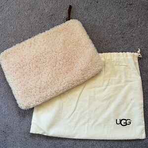 UGG Cream Shearling Zip Clutch